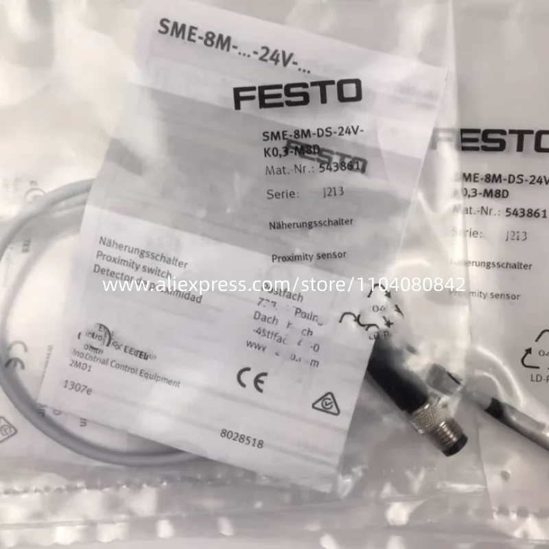 New original Festo Sensor 551375-SMT-10M-PS-24V-E-0.3-L-M8D 551379-SMT-10M-NS-24V-E-0.3-L-M8D