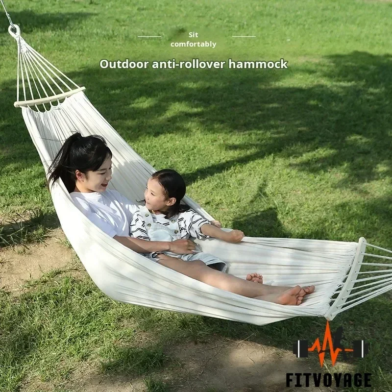 Hammock Comfortable Fabric Hammock with Tree Straps for Hanging Sturdy Travel Bag for Camping Outdoor/Indoor Patio Backyard