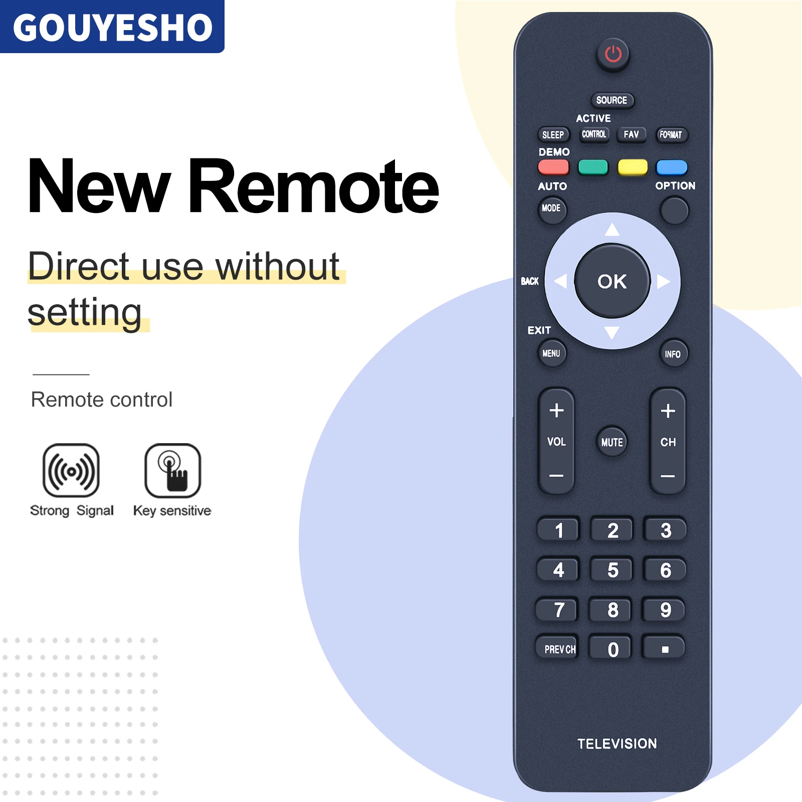 Universal Remote Control For Magnavox LED TV 42MF437B/37 42MF438B/F7 19MF338B/F7