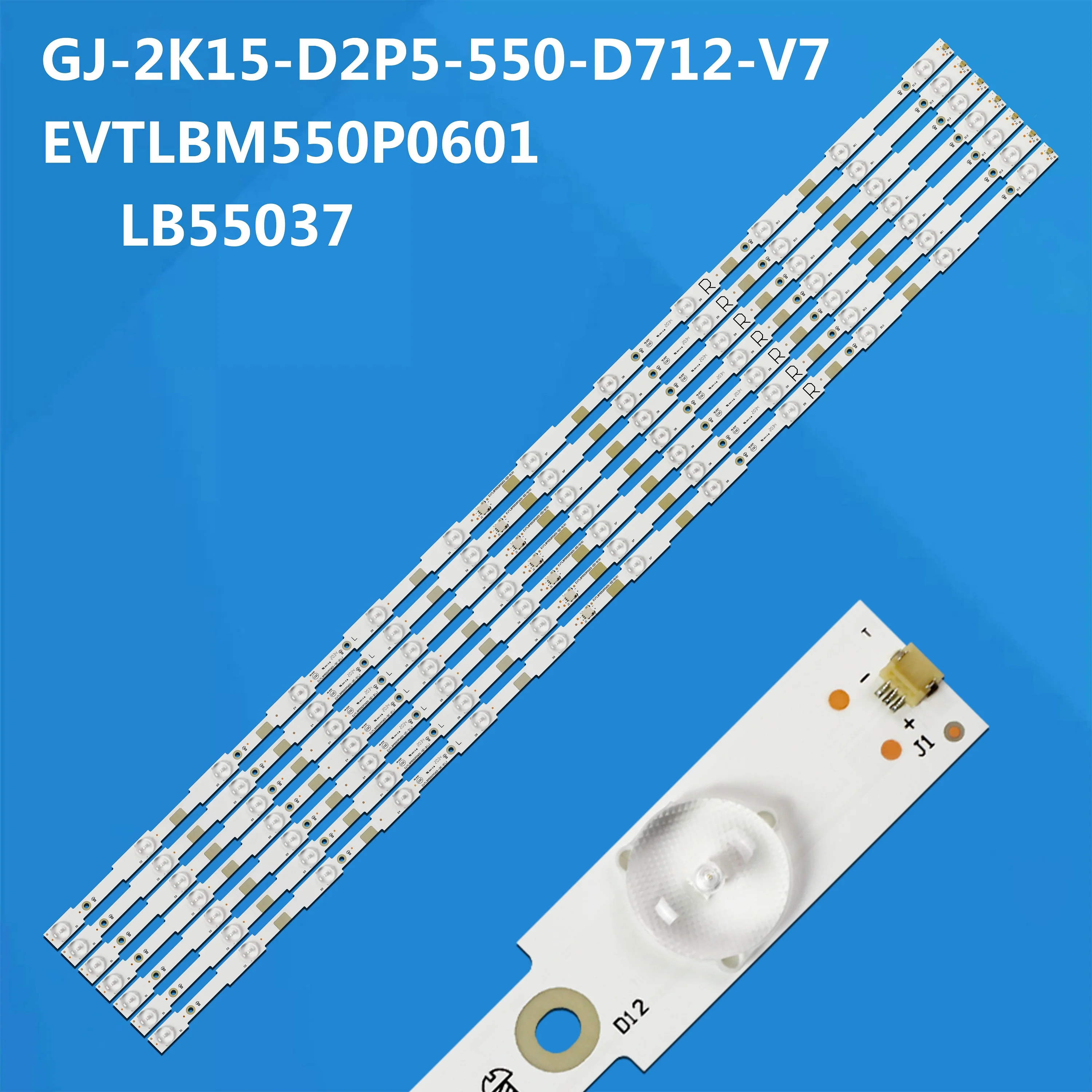 Bilah LED (14) Strip untuk TPT550J1-QVN03.U 55PFF5650/T3 EX-55037003 EX-55037013-4E565-0-A-565 55PFG5100 LB55040 LB55053