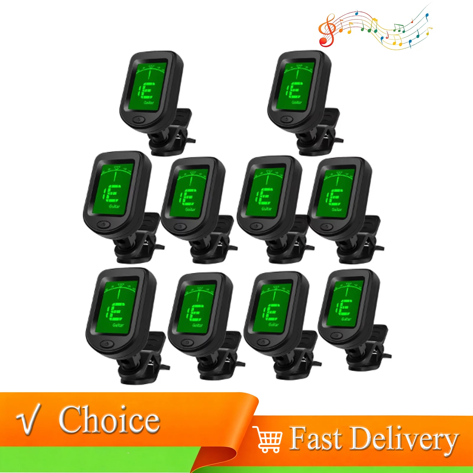 T-400 Guitar Tuner Clip-On Tone Tuner 360 Degree Rotatable Universal Tuner without logo for Bass Violin Guitar Tone Adjustment