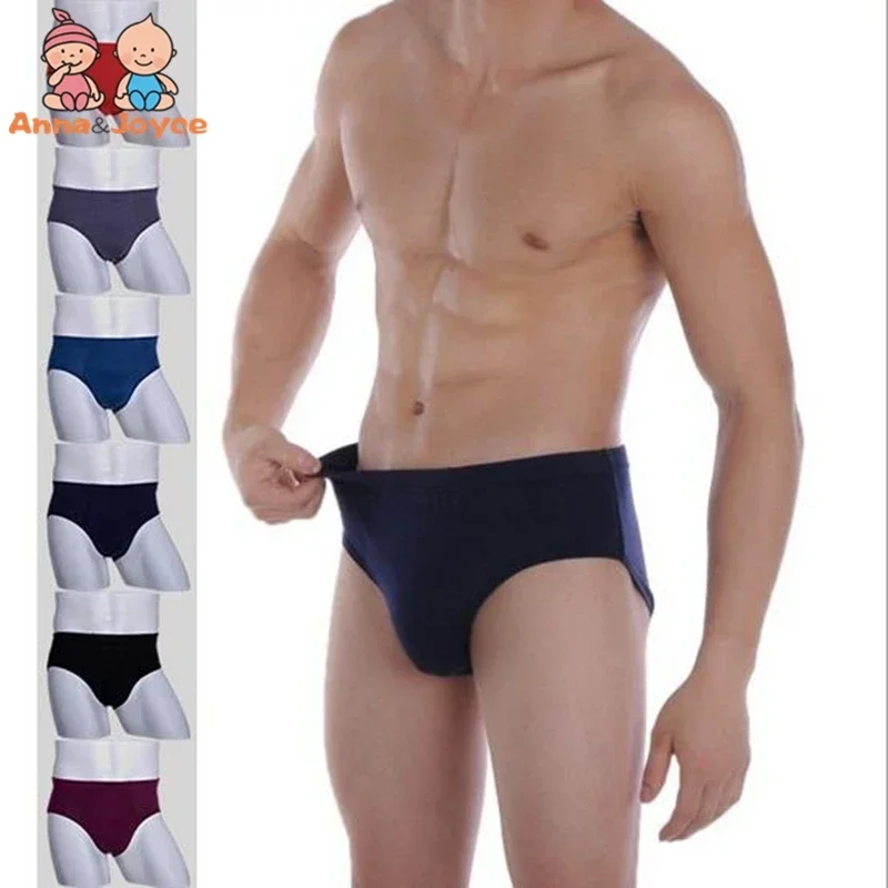 Underwears Bamboo Fibers para homens, cuecas triangulares masculinas, roupas para anticorpos, multi-respirável, roupas sexy, 5 peças por lote