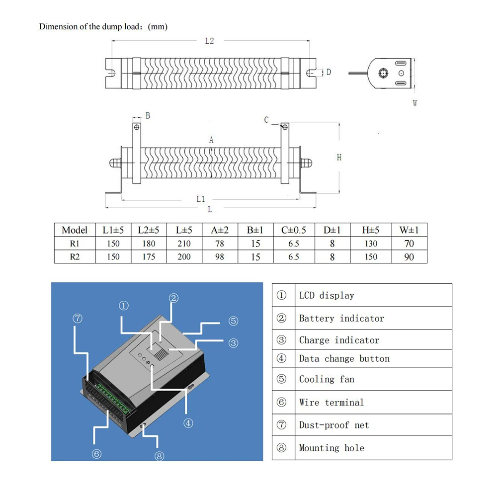 Imagem -03 - Sistema Híbrido Solar & Vento para Uso Doméstico Controlador de Carga Duplo Mppt Auto Regulador Gerador de Turbina Moinho de Vento 6kw 12v 24v 48v