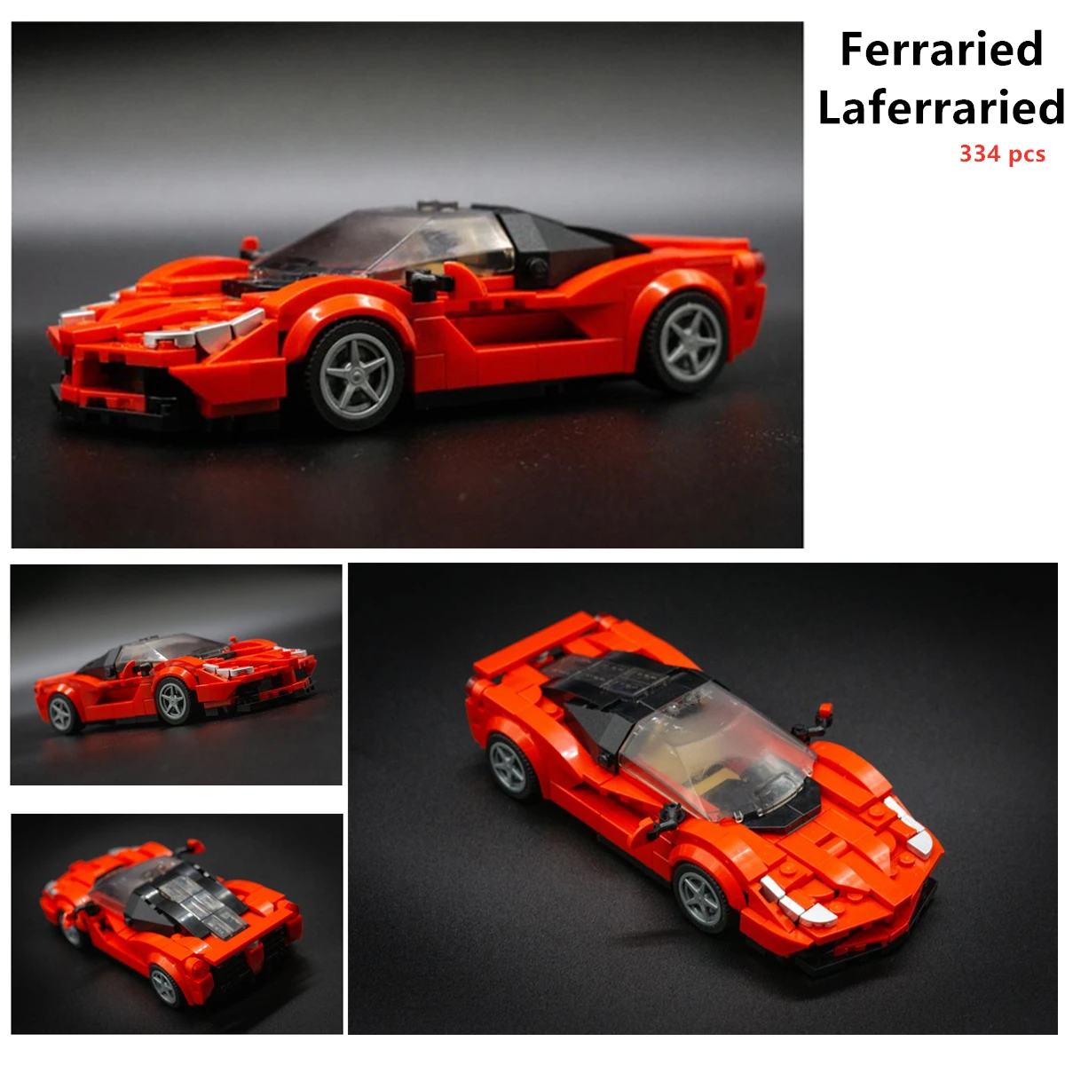 

Rainbow Pig MOC 93967 Technical Ferraried Laferraried Supercar Model Building Blocks Bricks Toys For Boys Girls Birthday Gift