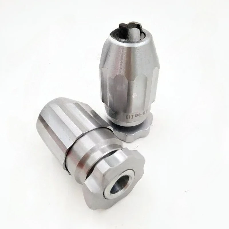

High precision stainless steel self-tightening drill chuck 0-4 straight hole 0.6-8MMB10/3/8-24UNF