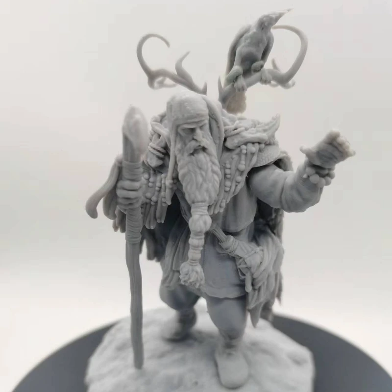 Resin Figure Medieval Prophet 1/24 Scale 75mm Total Height Model Kit Diy Miniatures GK Unassembled and Unpainted Diorama Toys