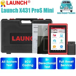 Launch X431 Pros Mini Obd2 Scanner Automotive Tools Full System X-431 Car Scanner ECU Coding Professional 2 Years Free Update