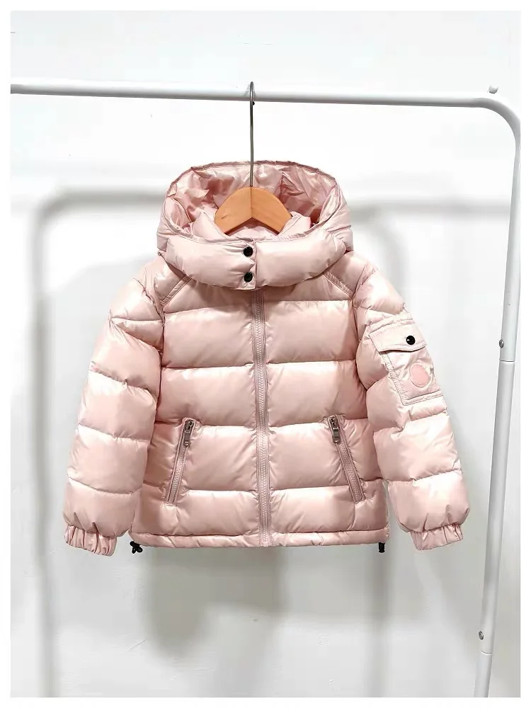 ZOETOPKID 4-14 Jahre Mädchenjacke Winter Neue Einfarbige Dicke Warme Kapuzenjacke mit Reißverschluss für Teenager Jungen Baumwoll-Daunenjacke – Detail 3