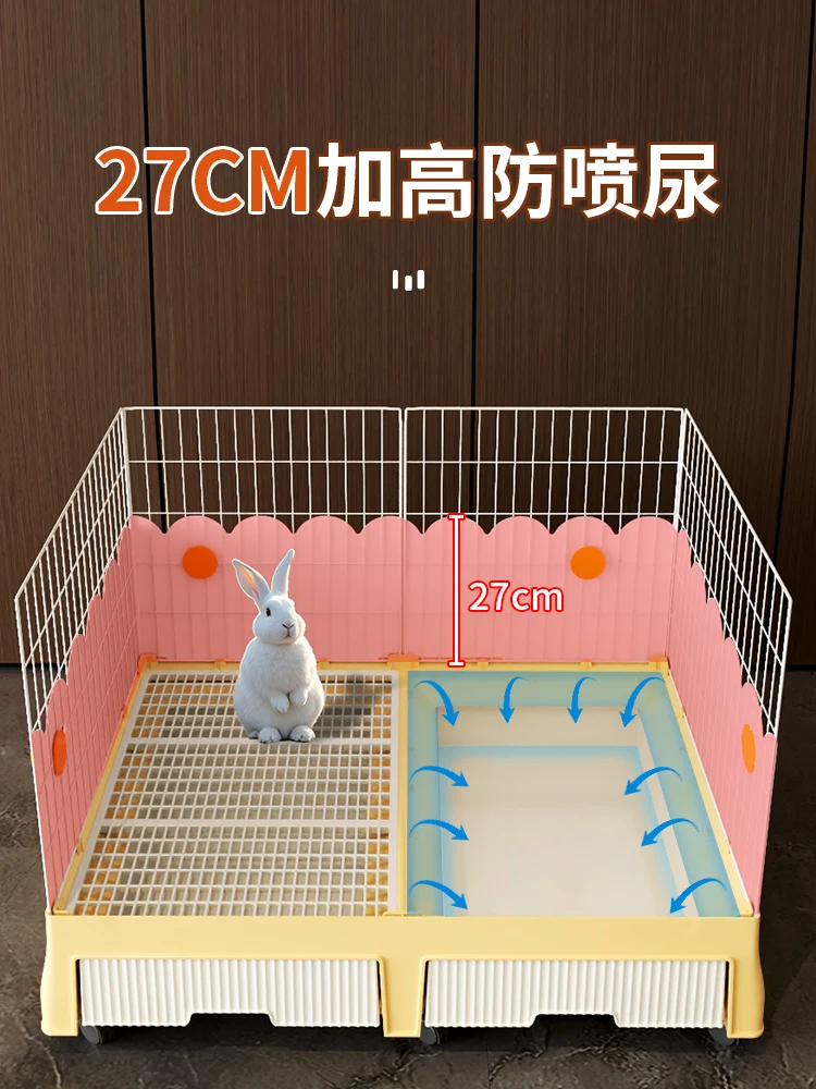 

Rabbit cage anti-spray urine special for King size pet villa household indoor guinea pig rabbit nest large space