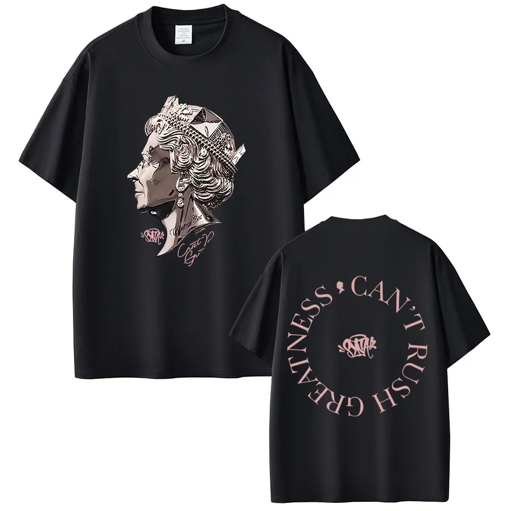 

Rapper Central Cee CAN'T RUSH GREATNESS Album Graphic Print T-shirts Men Women Hip Hop Fashion Oversized Short Sleeve T Shirts