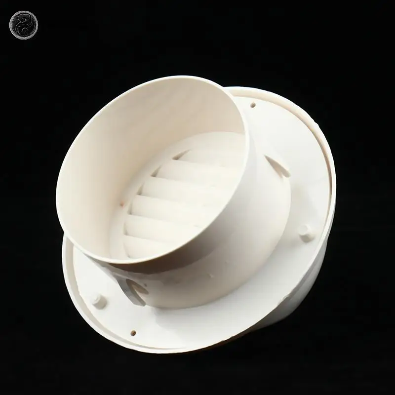 New PVC Ventilation Exhaust Grille Round Wall Ceiling Air Vent Grille Ducting Cover Outlet Heating Cooling Waterproof Vent Cap