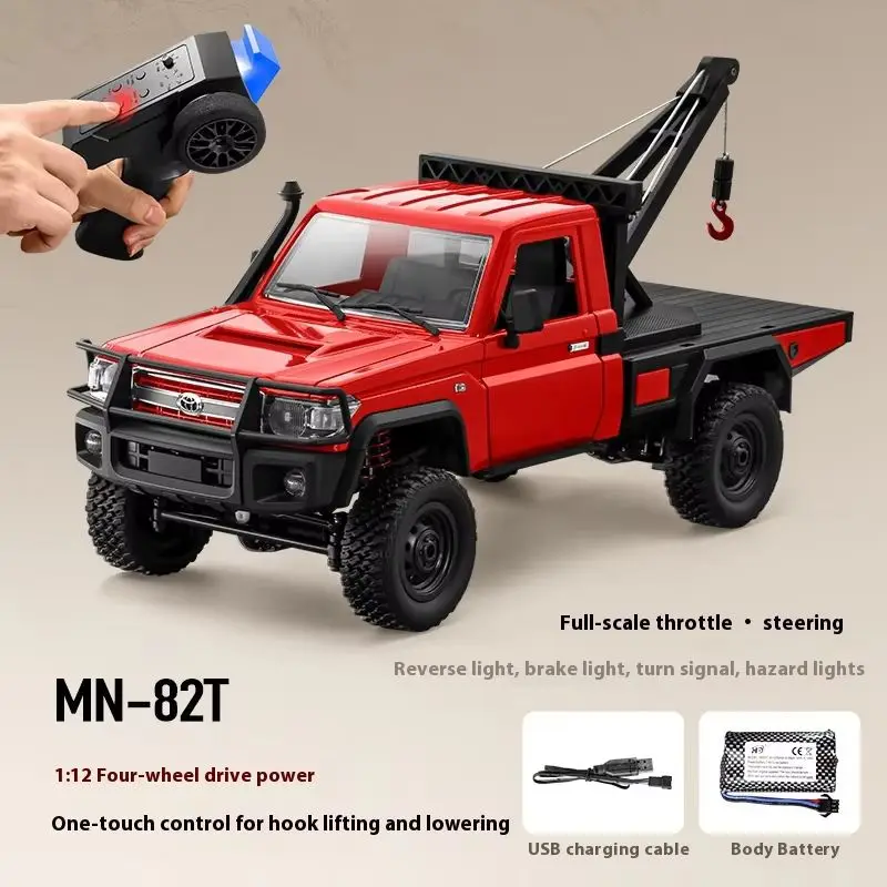 Hot Mn82t 1:12 2.4g Rc Crawler Elevator 4wd Remote Control Off-Road Vehicle Rc Rock Climbing Car Toy Model Boys Gifts