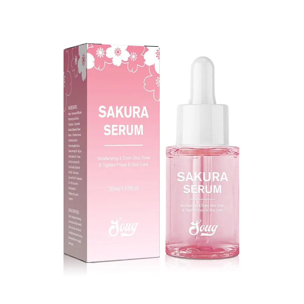 Soug-esencia facial de flor de cerezo para mujer, productos cosméticos hidratantes, nicotinamida, antiarrugas, Y3o9, 30ml