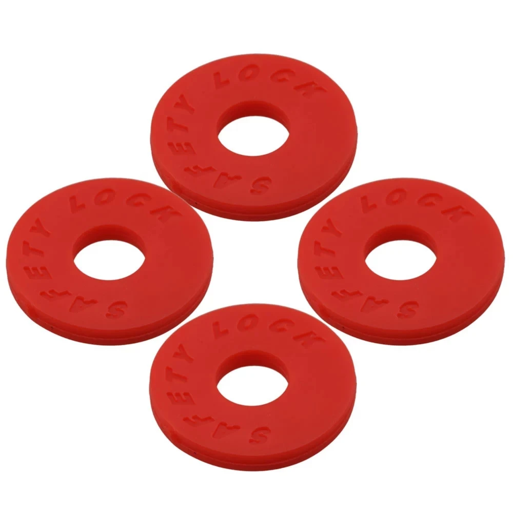 10 sztuk żel krzemionkowy gitara Protector pasek blokady bloku 25x3mm 9mm ID czerwony