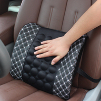 Adjustable Electric Massage Waist Cushion Pad 12V Dc Car Lumbar Support Seat Back Pillow Vibration Function Office Chair