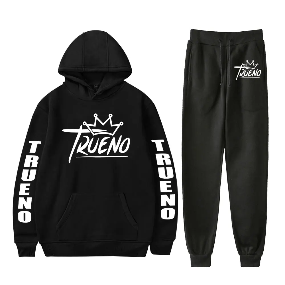 Trueno Rapper Vintage 90s PULLOVER Fashion Merch Hoodies Set Men Hoodies Pants Two-Piece Pullover Sports HOODIE Women