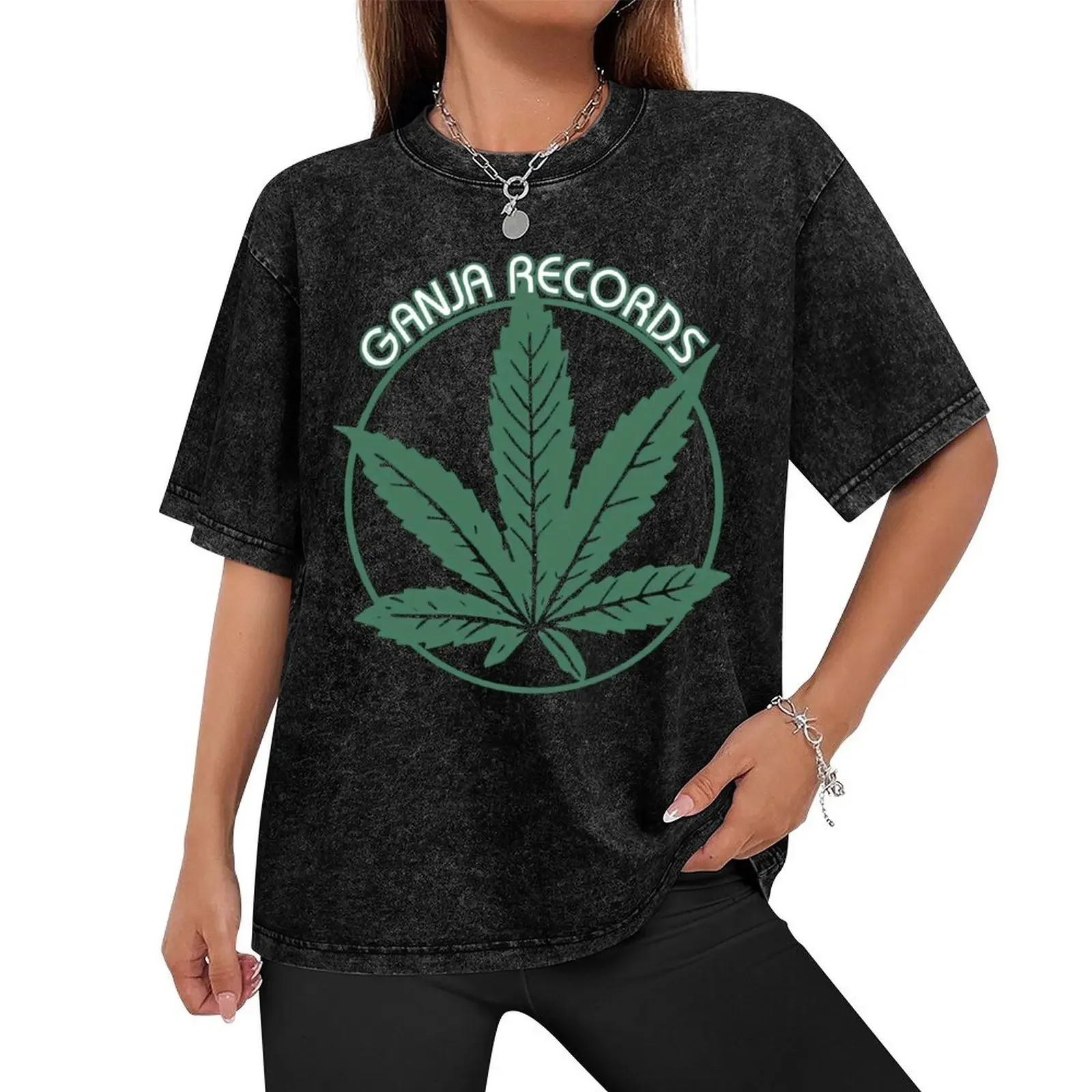 Ganja Records Logo T-Shirt custom t shirt blanks boys whites man t shirt shirts men