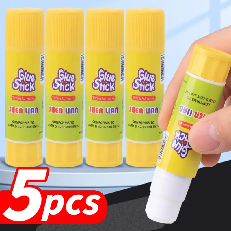 

5/1Pcs High Viscosity Solid Glue Stick Office School Supplies Adhesive Glue Sticks for DIY Art Paper Card Photo Stationery 9G