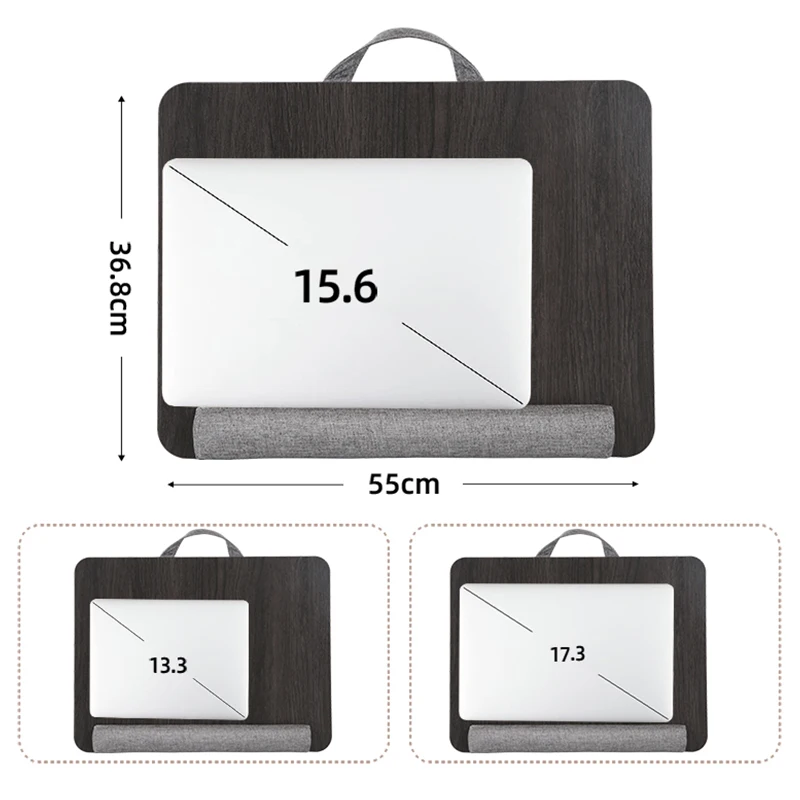 Mumucc mesa do computador do escritório em casa, compatível com laptops sob 17 polegadas, apropriado para o trabalho no sofá, vem com punho acessível