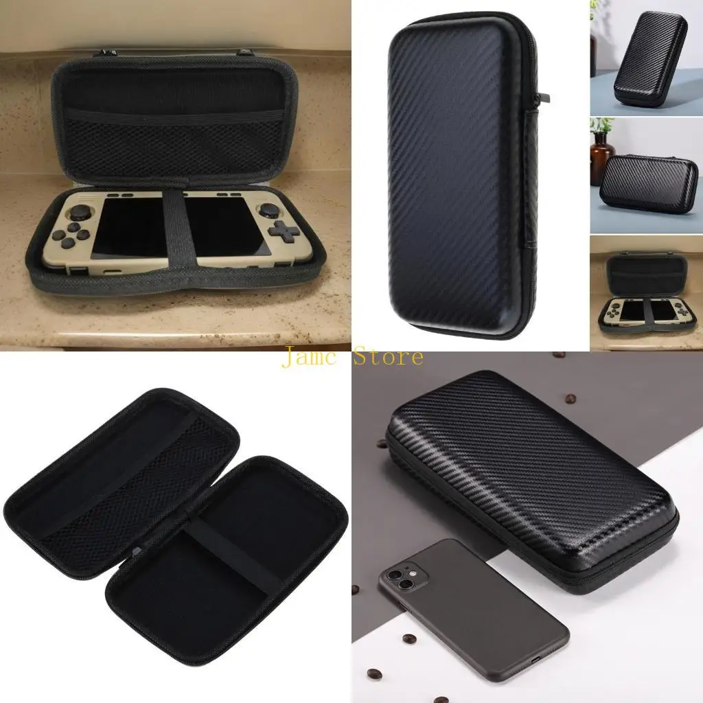 LX0B for Retroid Pocket 4 Handheld Console Scratchproof Carry Case Shockproof Storage Bag Hard Case with Pocket