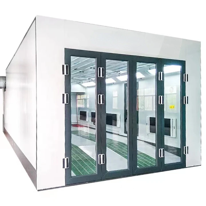 Cabina de pulverización automática, cabina de pulverización de 8m, tamaño interior de 790x440x280cm, alta calidad, certificado Ce, calefacción eléctrica/diésel, sala de pintura de coche