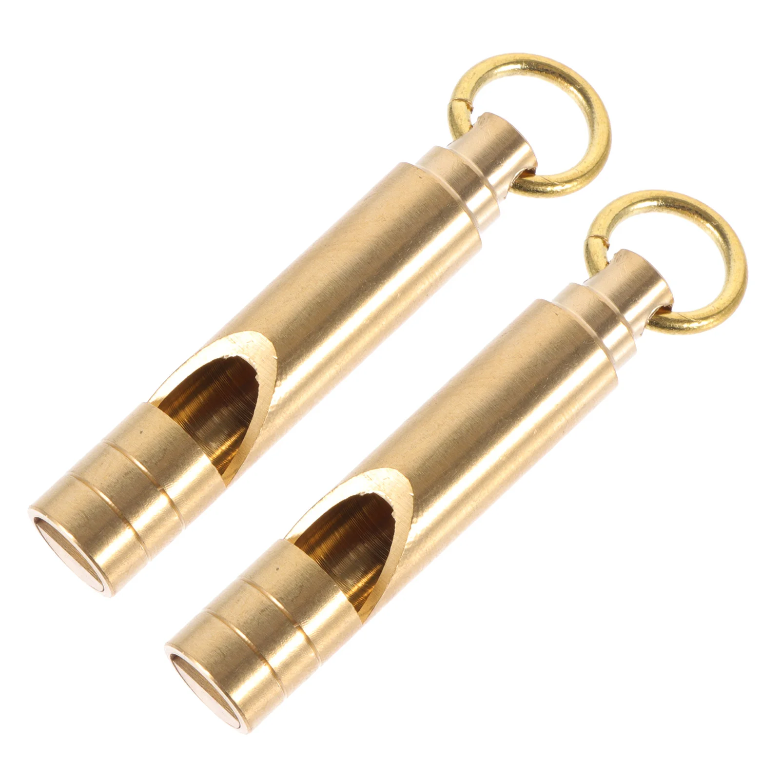 

2 Pcs Vintage Brass Whistle Training Outdoor Accessory School Competition Waterproof Survival Backpack