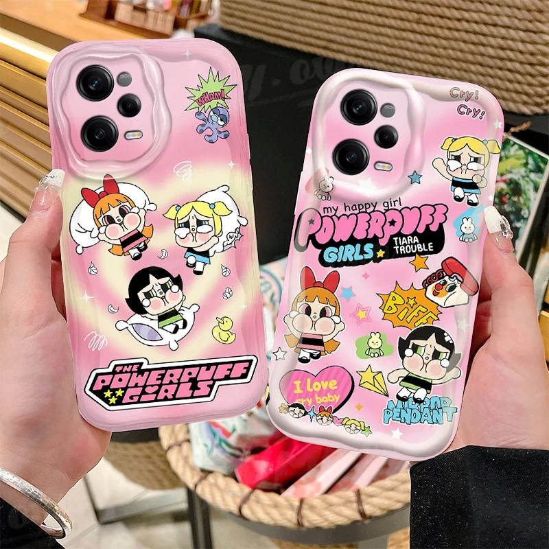 3D P-Powerpuff Girls Silicone Case For Xiaomi Redmi Note 13 12 11 Pro Plus 4G 5G 12S 11S 10 10S 9 9S 8 13C 12C 10C Turbo 3 Cover