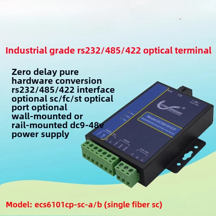 ecs6101cp-fibre-optique-de-qualite-industrielle-232-485-422-tr-min-emetteur-recepteur-optique-chat-optique-emetteur-recepteur-fibre-unique-monomode
