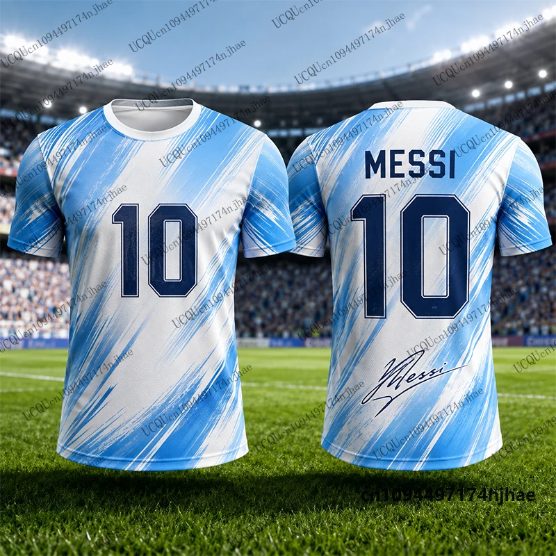 2027 New Arriavl Special Edition Meesi #10 Print Football Jersey For Men's T-shirt Sports Training Tees Casual Kids/Adult Tops