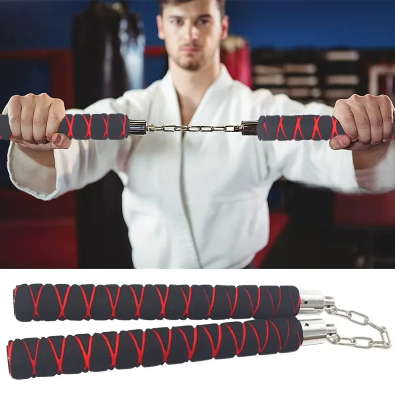 Spugna Nunchakus Bambini Kung Fu Arti Marziali Armi Adulto Principiante Sicurezza Taekwondo Arti Marziali Wingchun Kung Fu Nunchaku treno