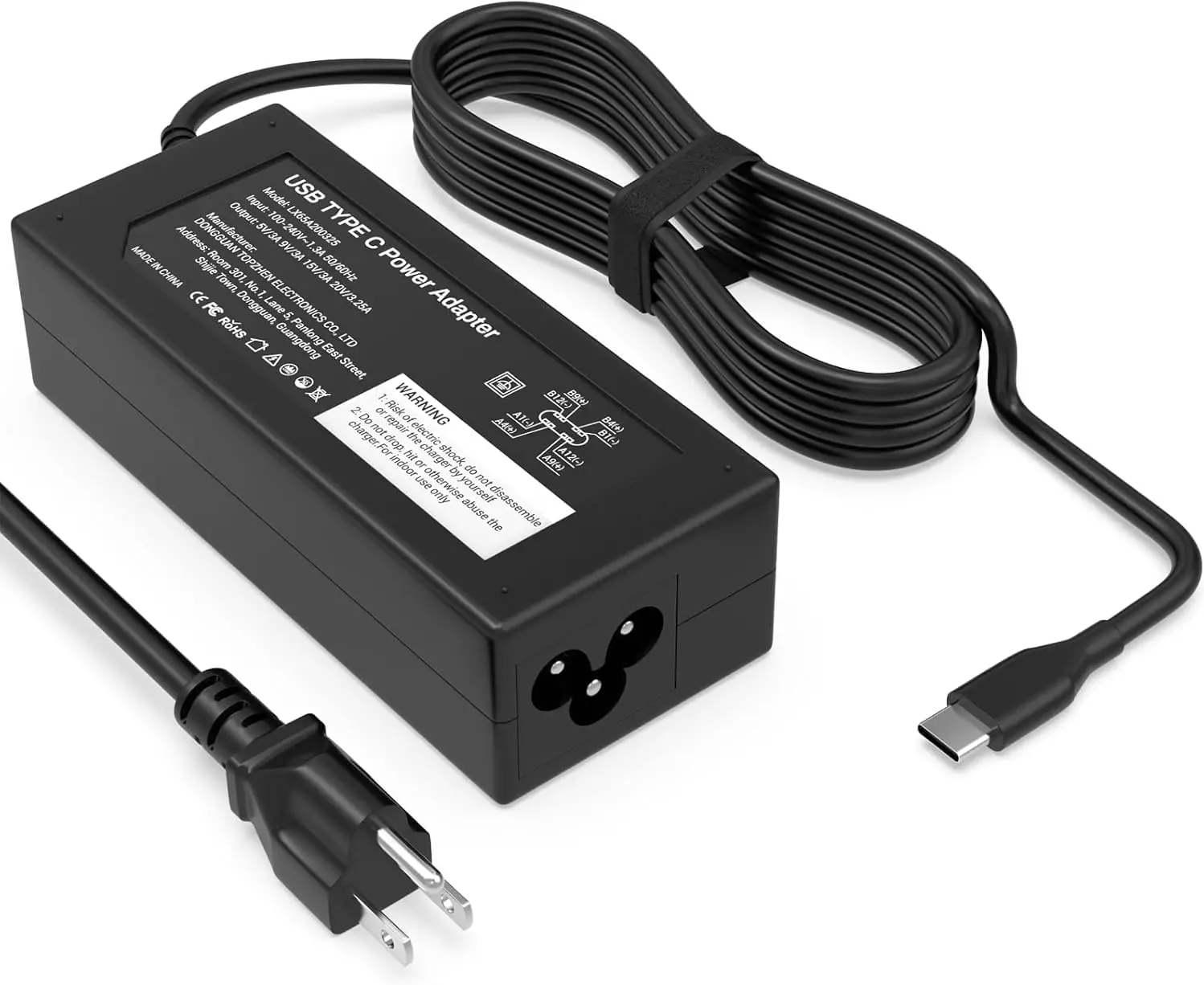 

65W USB C Laptop Charger Compatible with Dell and More USB Type C Power Adapter