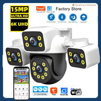 Tuya 15MP Three Lens 10MP Dual Lens Tuya Wifi Camera PTZ Outdoor Wireless Security Camera AI Human Monitoring Video Surveillance