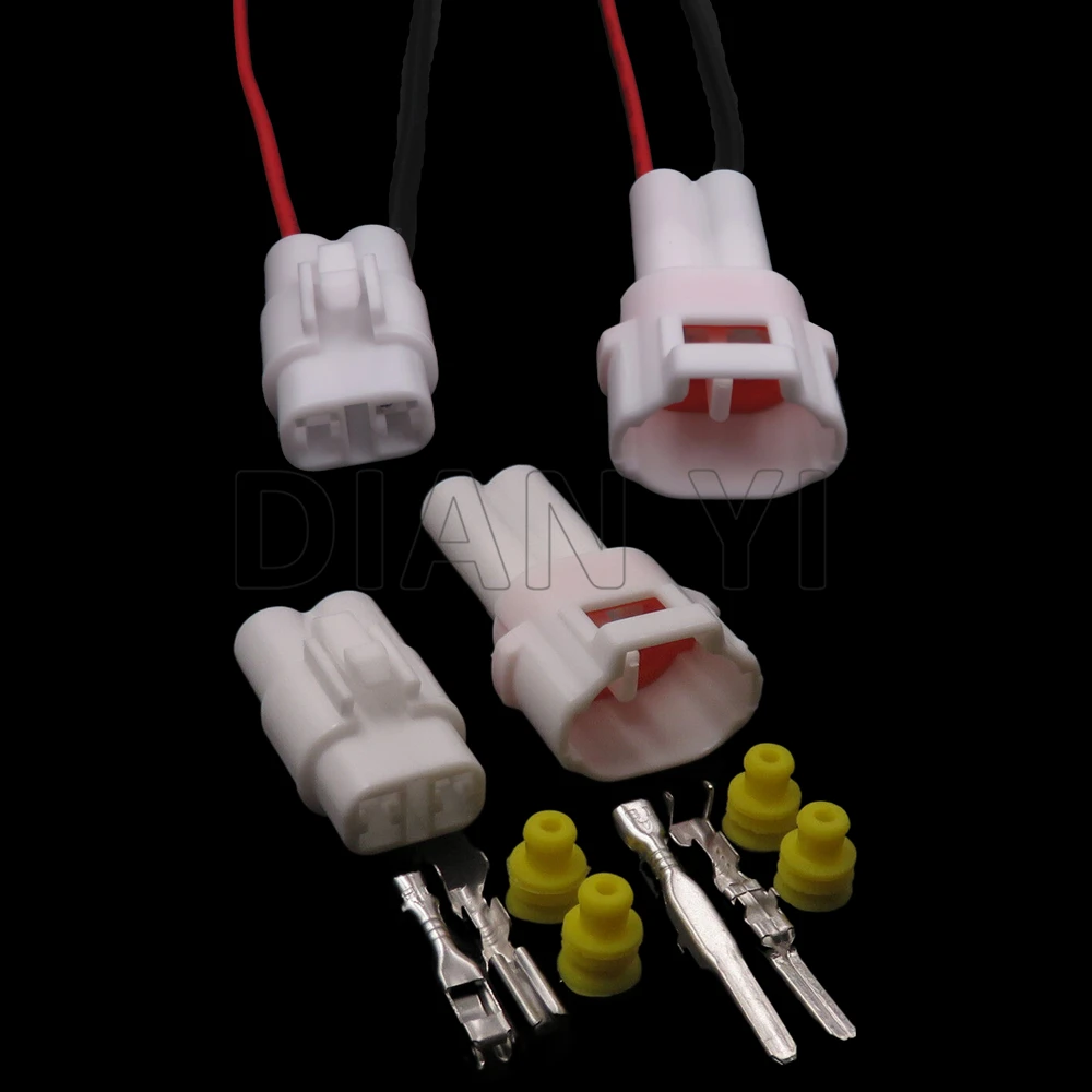 1 Set 2 Way Starter Automobile Foglight Electric Wiring Socket With Cables 6180-2181 6187-2171 White Car Waterproof Connector