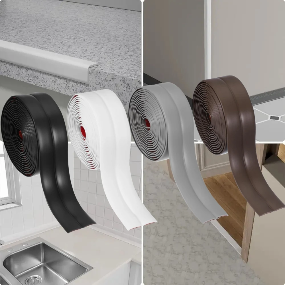 1pc 2mX4cm Inside Outside Corner Trim Moulding Flexible Wall Corner Protector Self Adhesive Edge Guards Caulk Strip Floor