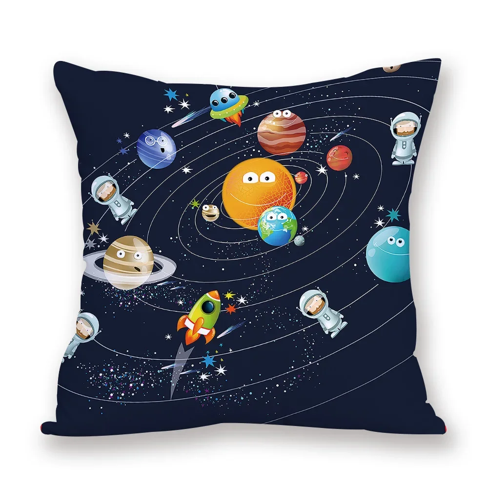 Space Pillow Home Pillow2019New Pillow Universe Sun Planet Pillow Cushion Covers Custom Decorative Pillow Cover Spaceship Cushio