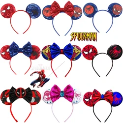 Marvel Spider-Man Haarbänder für Mädchen Cosplay Superheld Haarschmuck Frauen Avengers Spider-Man Maske Ohren Stirnband Kinder Geschenk