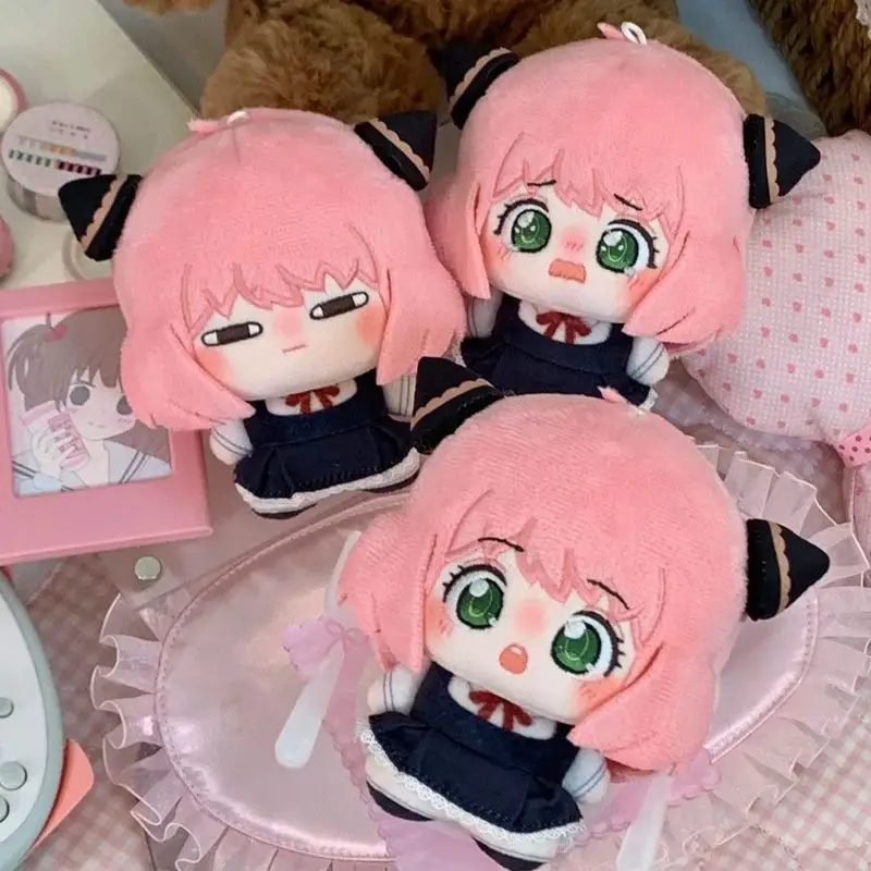 Ciondolo in peluche carino per bambola di cotone anime Anya Forger da 10 cm per zaino o portachiavi, regalo ideale per Natale o Halloween