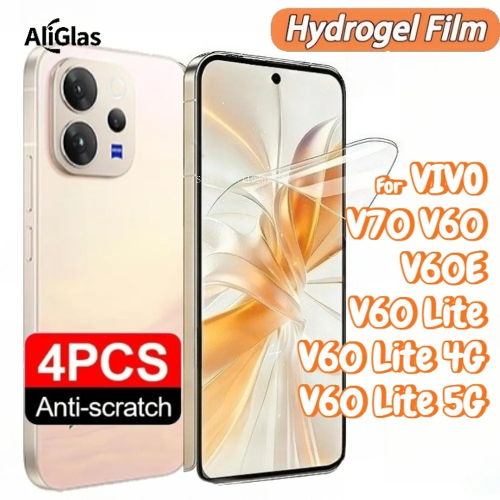 

4 Pcs Flexible Hydrogel Film Suitable for VIVO V60 Lite 4G V60E V70 V60 Lite 5G Series Not Tempered Glass Screen Protector Films