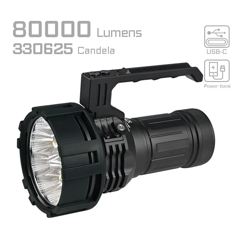 X75 ACEBEAM Max 80,000 High Lumens Brightest Flashlight, Fast Charging Flashlight with 1150 Meters Beam Throw