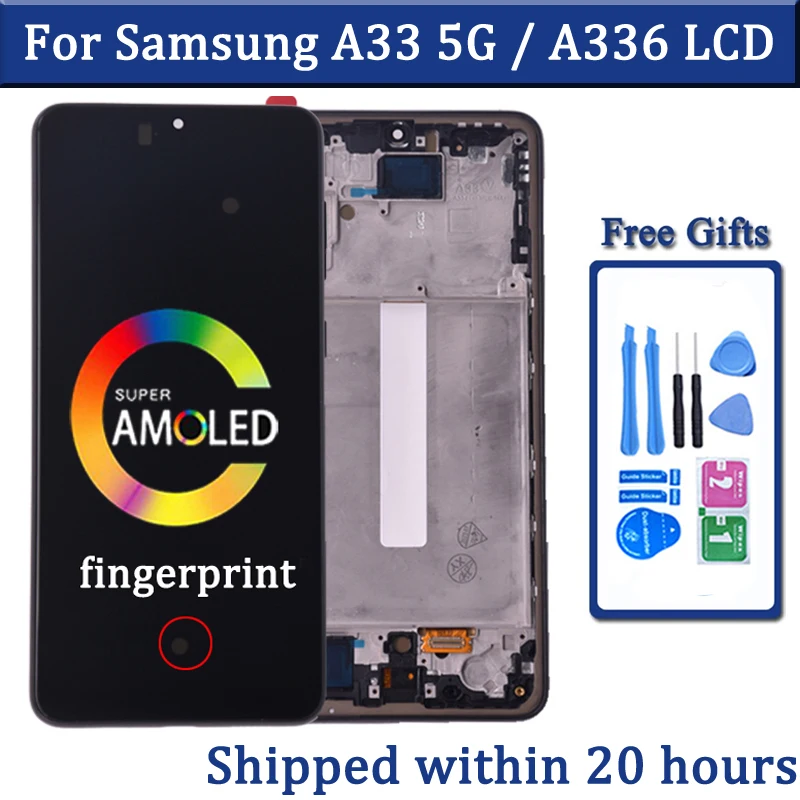 6.4\'\' OLED Display For Samsung A33 5G LCD A336 Touch Screen Digitizer Assembly For Samsung A33 5G  A336B LCD Display