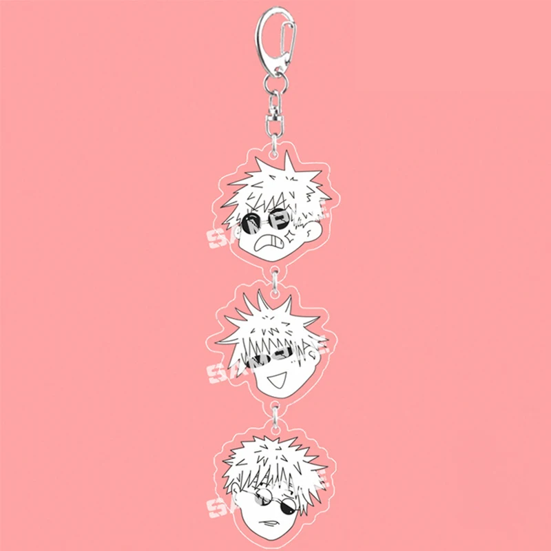Anime Cosplay drôle Long porte-clés Gojo Satoru Geto Suguru sac pendentif porte-clés Fans Collection accessoires