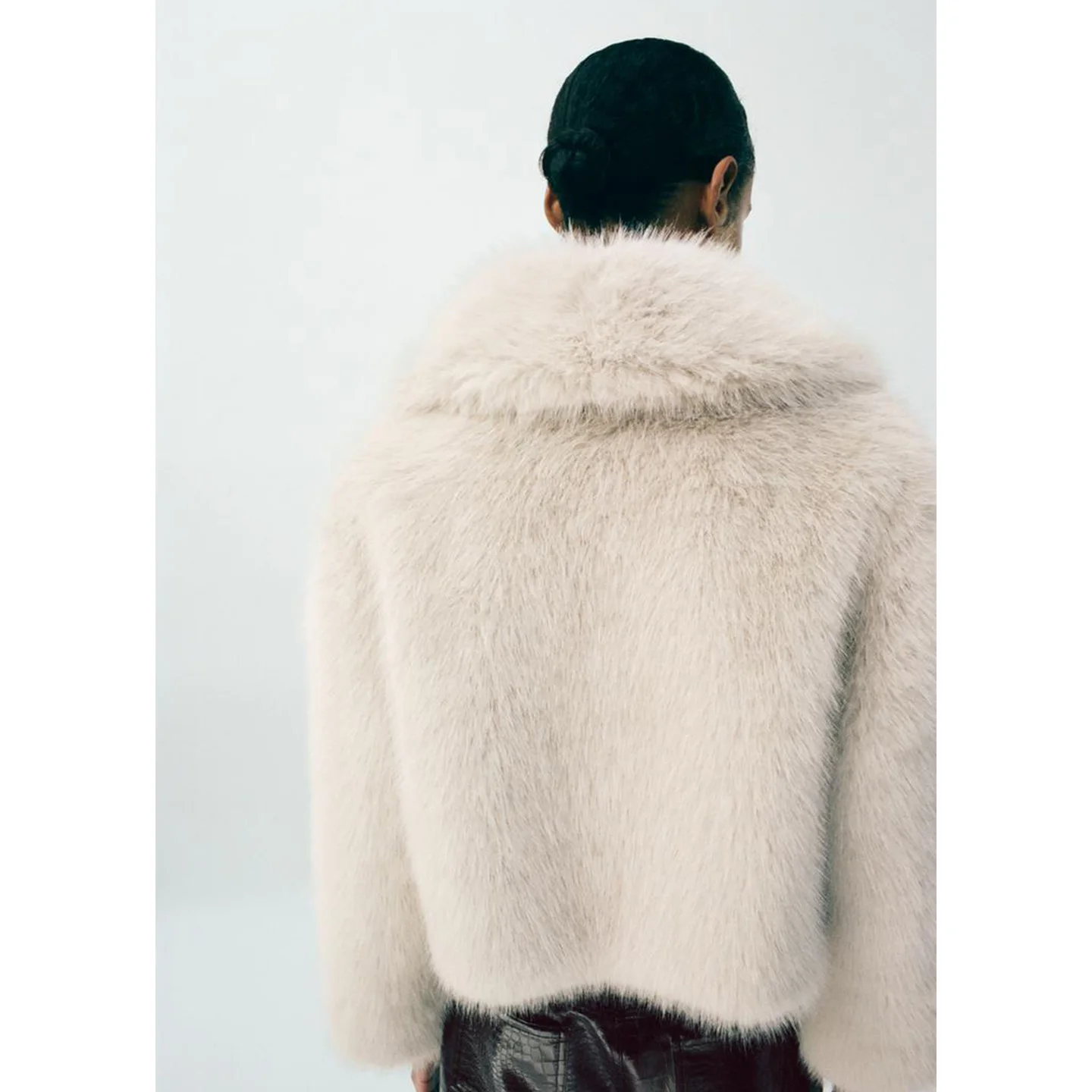 الخريف الشتاء المرأة Faion الوجه غطاء طوق طويل Sve الفراء الاصطناعي ort معطف فضفاض صالح ألياف البوليستر السيدات Jaet