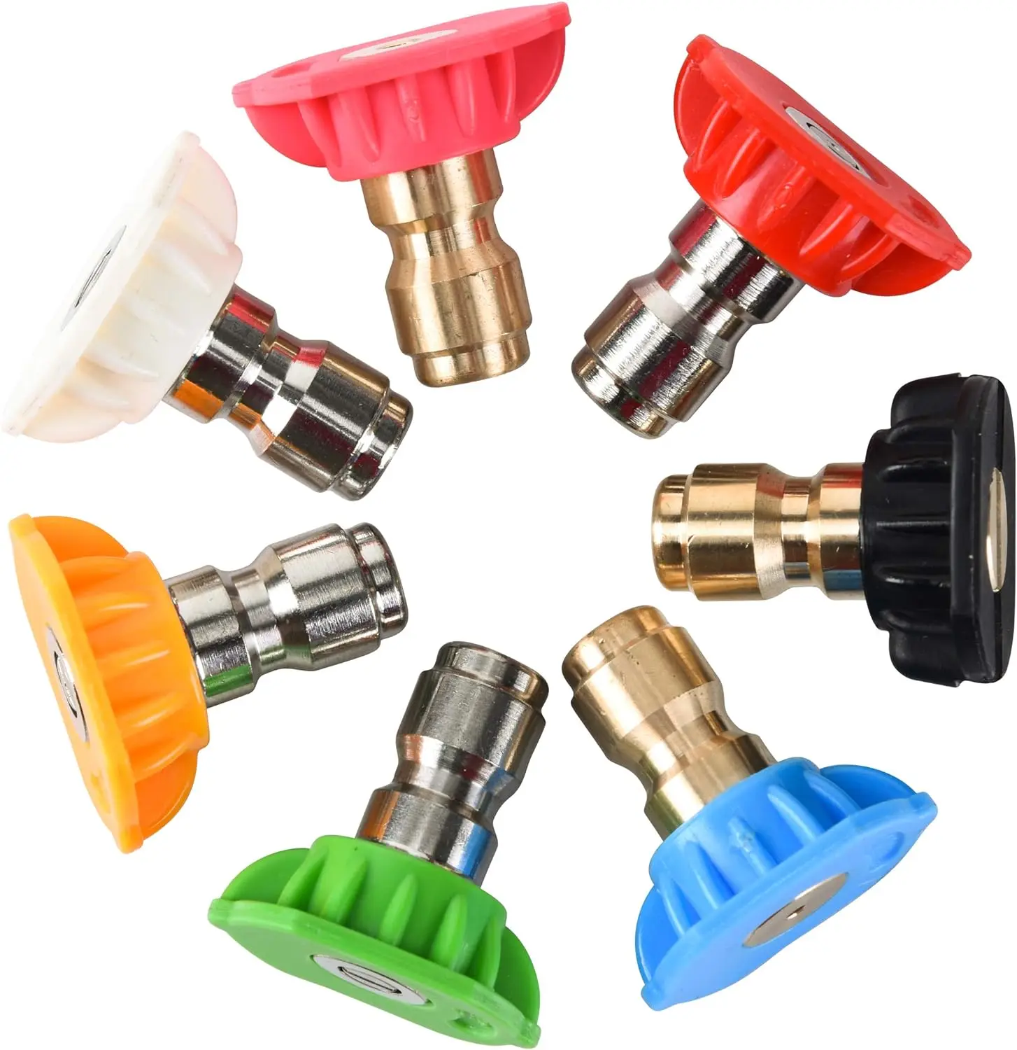 High Pressure Washer Set Nozzle 1/4 Inch Quick Connect 4000 PSI  Pivoting Coupler Car Cleaning Wash Gun Spray Nozzle