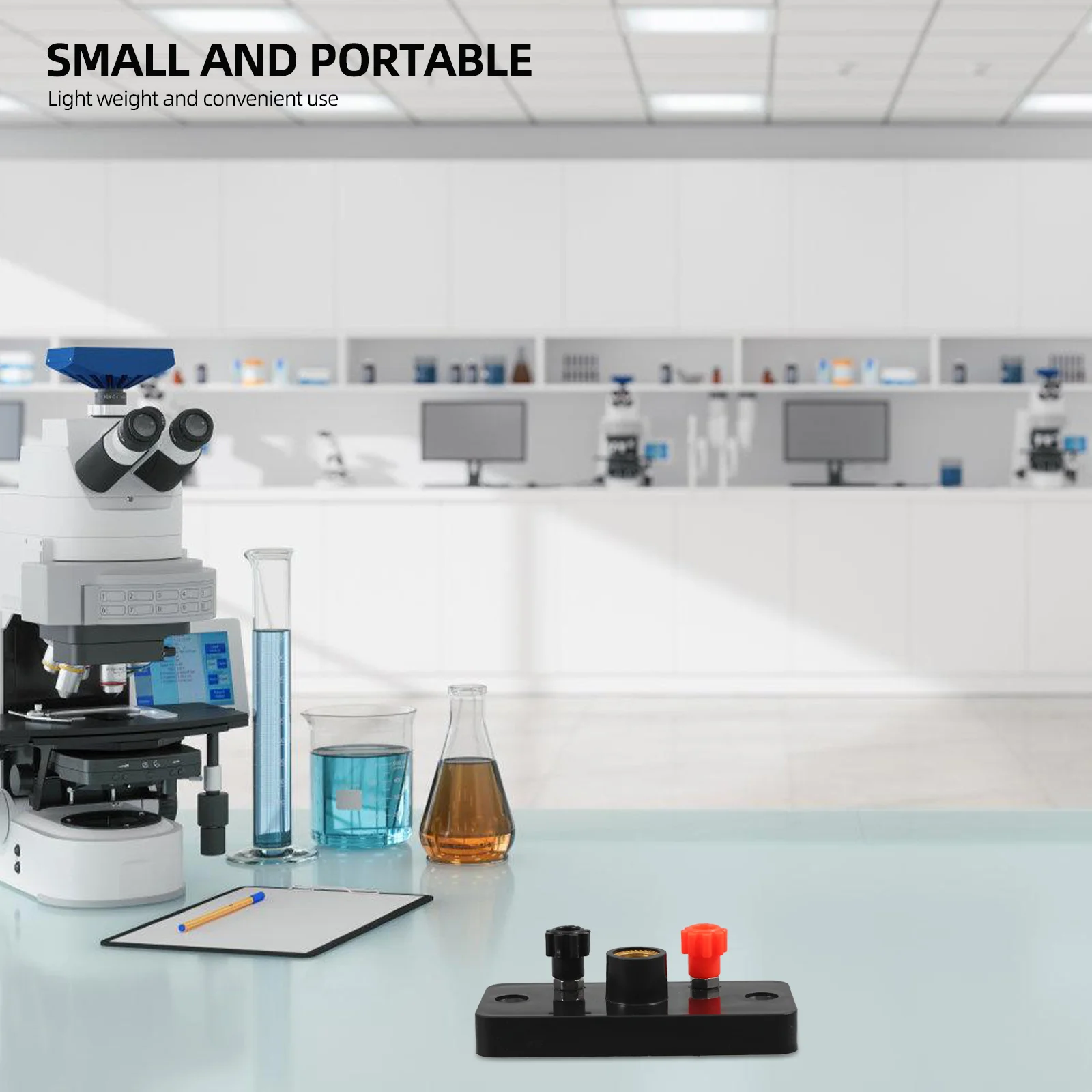 6Pcs Plastic Lamp Base with Copper Contacts Physics Laboratory Equipment for Student Experiment Learning Set Plastic Lamp Base