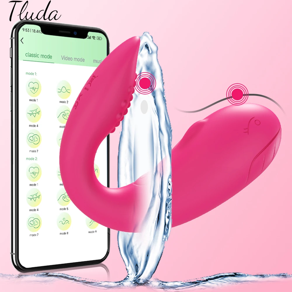 Huevo vibrador con Control por aplicación para mujer, bragas con doble motor, estimulador de clítoris y Vagina, juguete sexual de interacción para parejas