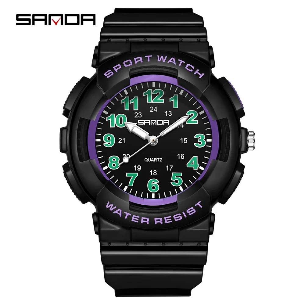 

SANDA NF6316 Fashion Men's and Women's Watch Multi functional Waterproof Fashion Student Electronic Watch
