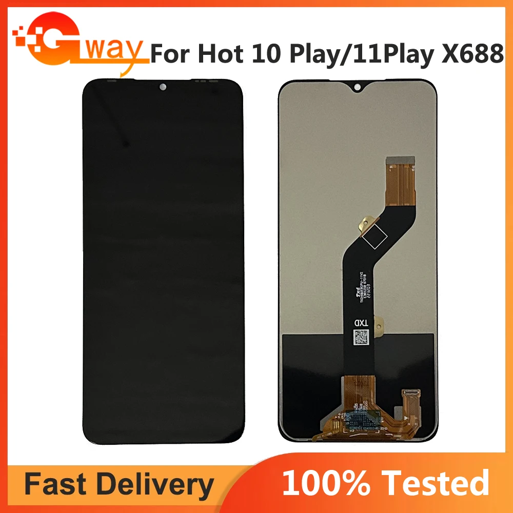 

Tested 6.82" LCD For Infinix Hot 11 Play LCD Display Screen Touch Panel Digitizer For Infinix Hot 10 Play X688 x688D X688C LCD