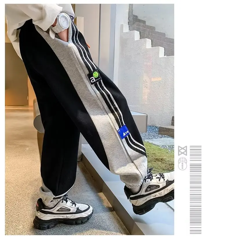 Boy Sweatpant Korean Causal Pants Style Kids Child Clothing Trousers Teen 4 5 6 7 8 9 10 11 12 13 14 15 Year Boys Clothes  Cotto