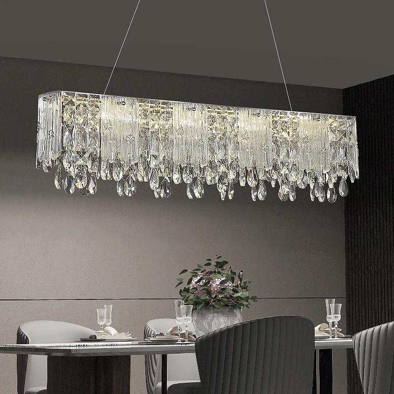 

Round Chrome Crystal Pendant Lights Led Chandelier For Living Dining Room Bedroom Crystal Ring Pendant Light Hanging Lamp