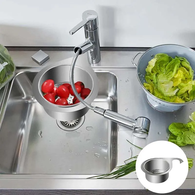 Swan Shape Stainless Steel Swan Sink Strainer Basket Kitchen Sink Garbage Filter Swan Dry And Wet Separation Hook Drain Rack